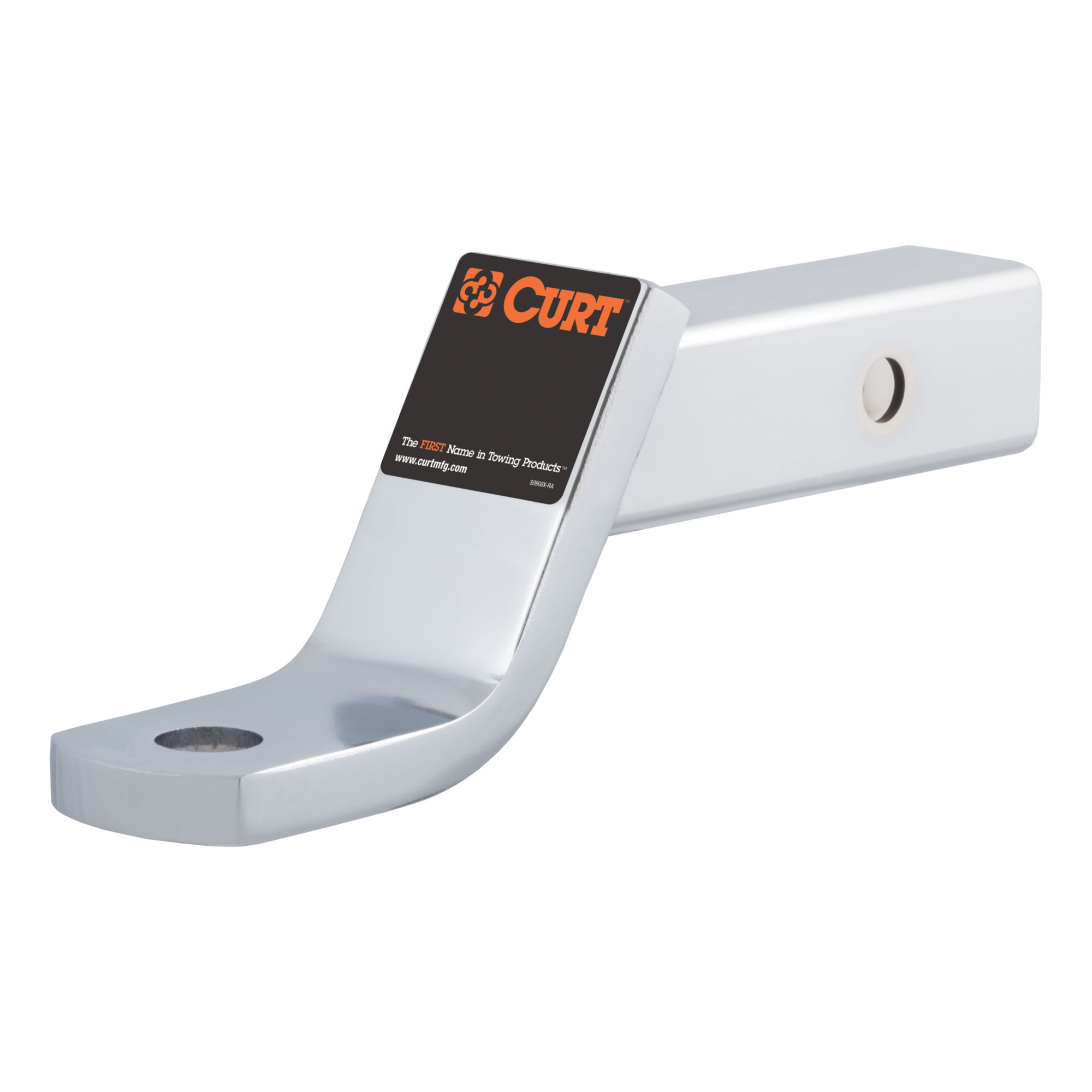 Curt Manufacturing, Class 3 Ball Mount (2in. Shank, 4in. Drop, 8-1/4in. Long, Chrome), Model# 45296